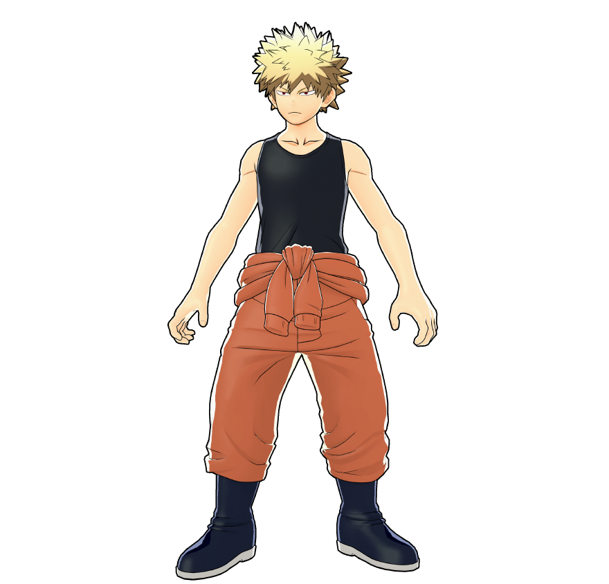 Tenue de volontaire de Katsuki Bakugo
Motivation au max : « Pas un seul déchet ne me survivra ! ».
