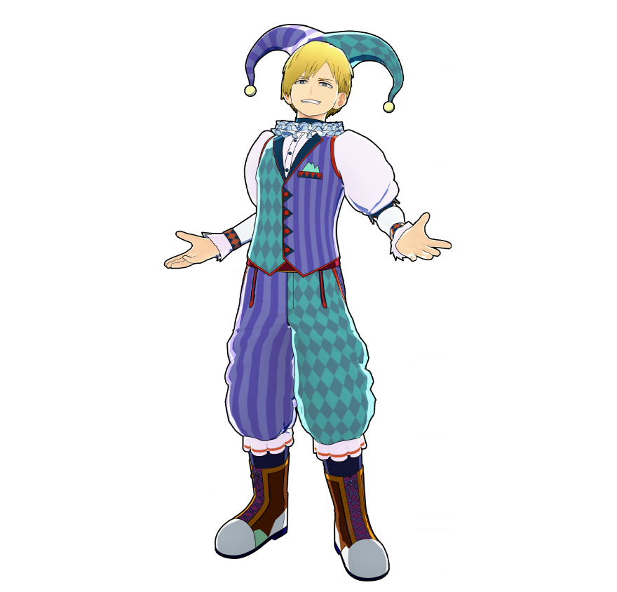 Tenue de clown de Neito Monoma.
« Elle te va à ravir ! », s'exclament tous les élèves de la seconde B.