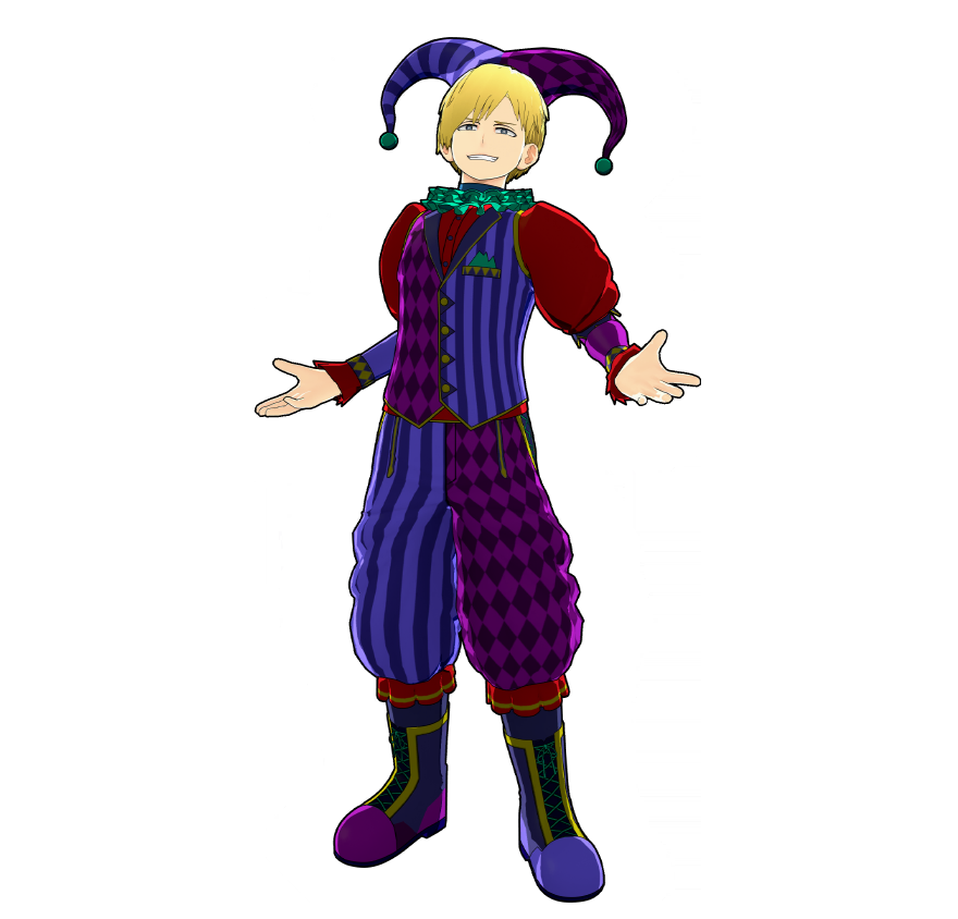 Tenue de clown de Neito Monoma.
« Elle te va à ravir ! », s'exclament tous les élèves de la seconde B.
