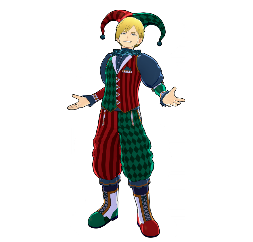 Tenue de clown de Neito Monoma.
« Elle te va à ravir ! », s'exclament tous les élèves de la seconde B.